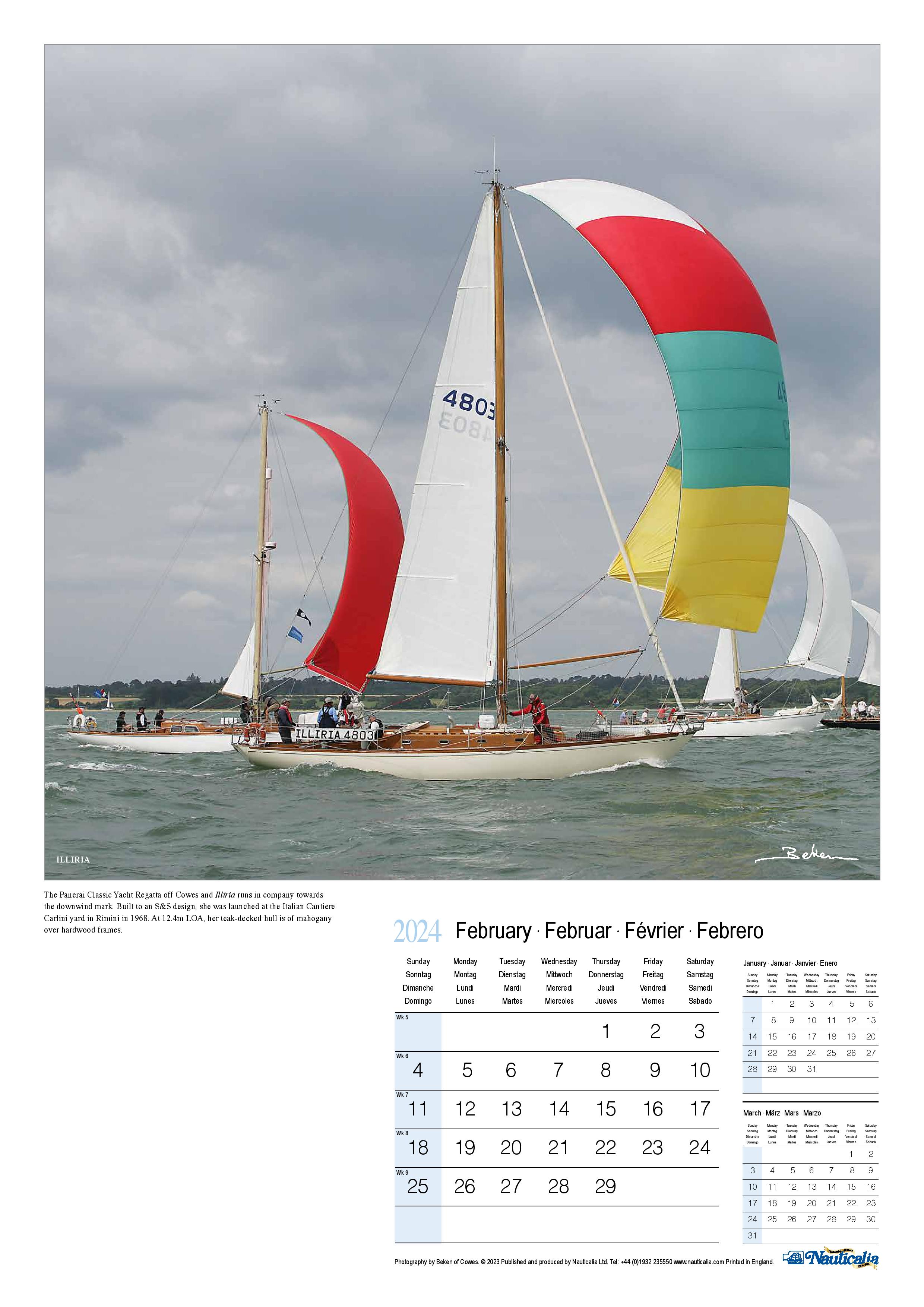 Calendar Beauty Of Sail Beken of Cowes Marine Photography